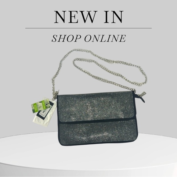 NWT Badgley Mischka Rhinestone Clutch Crossbody - Picture 2 of 6
